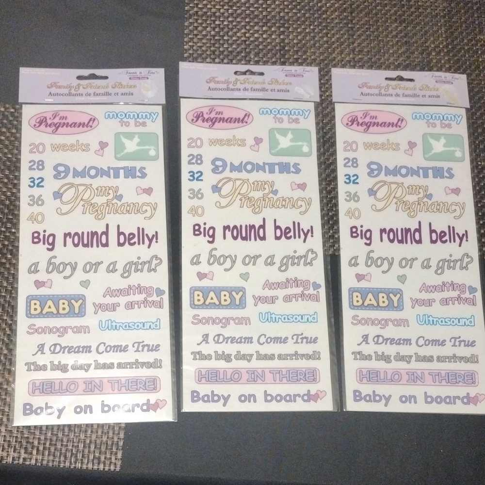 Pregnancy Announcement/Scrapbooking Stickers 3(Sheets)